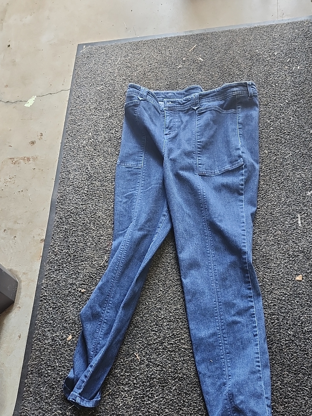Natural Reflections Deep Navy Straight Leg Jeans Inseam 27